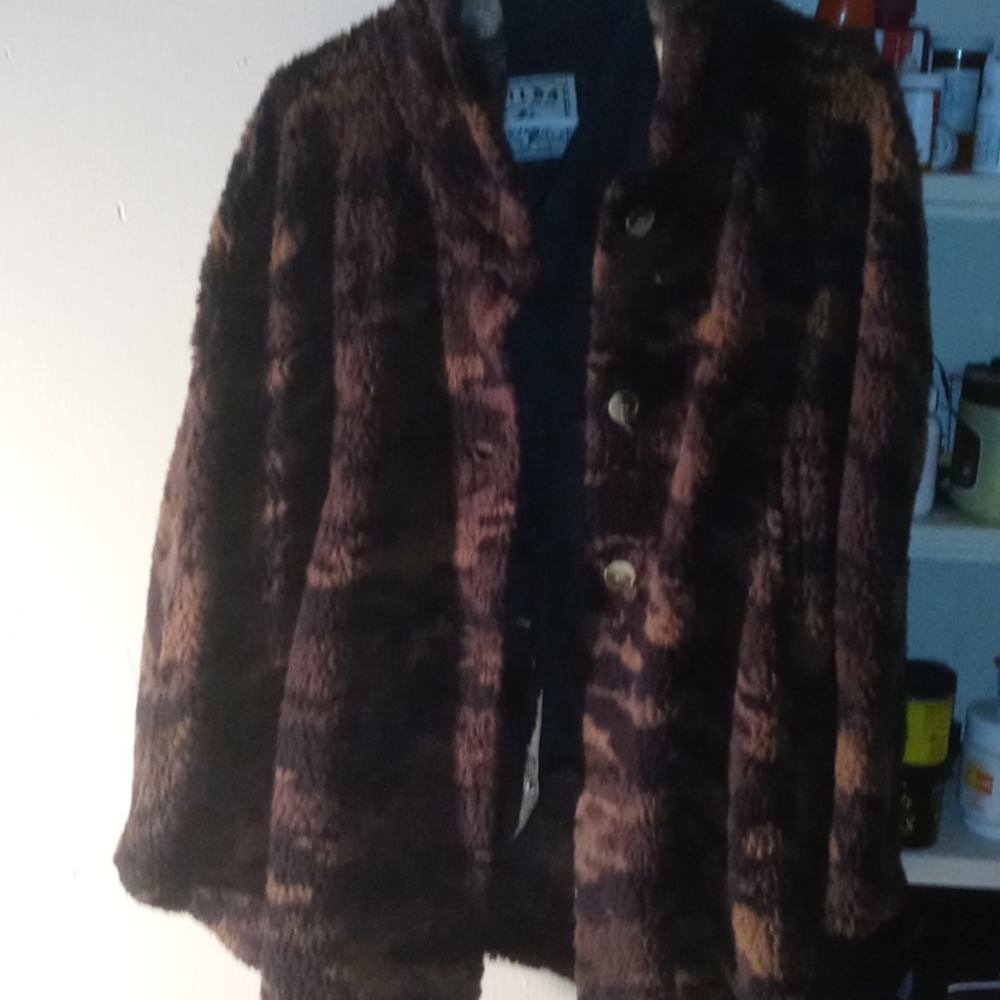 Camouflage hooded soft teddy bear cape
